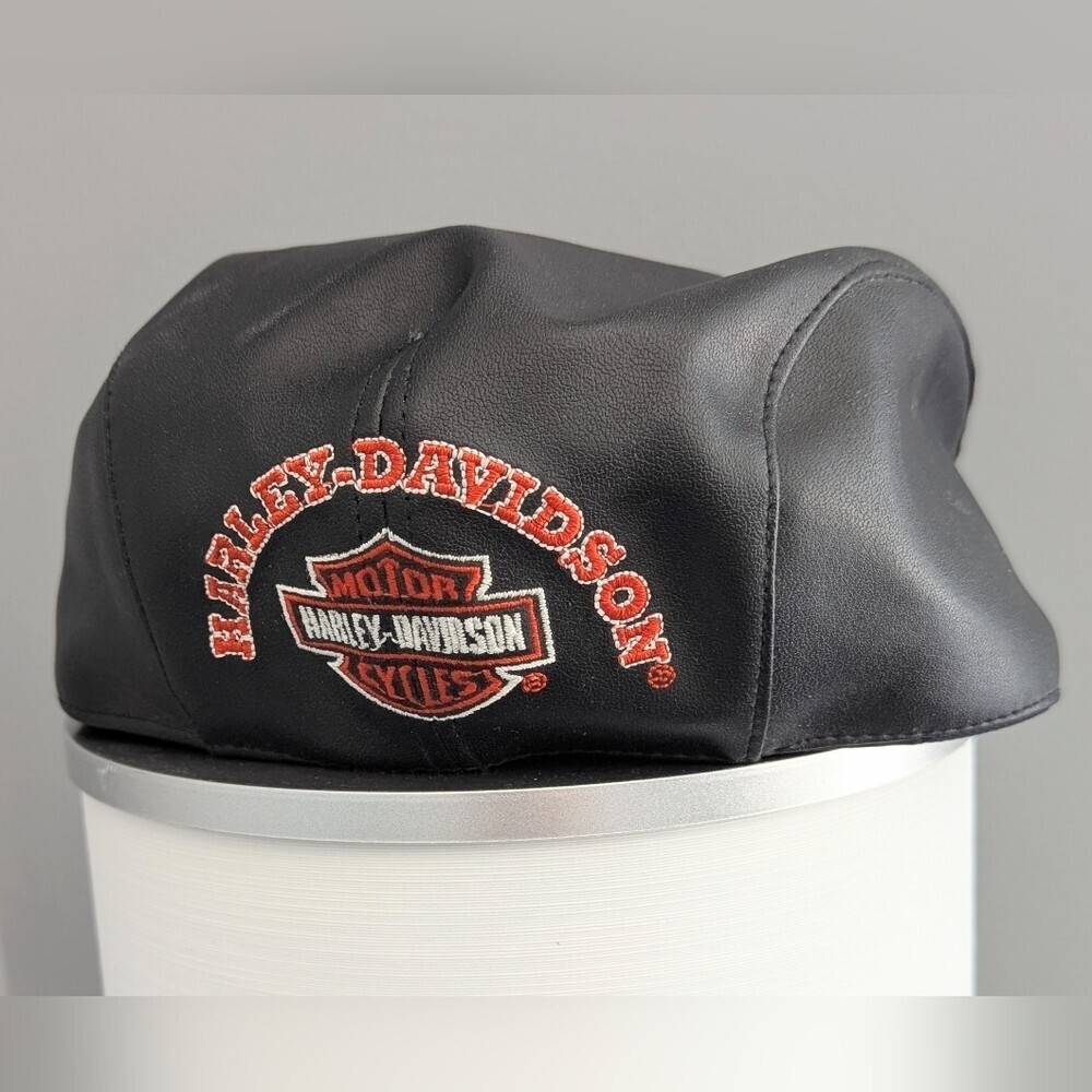 NWOT Vintage Y2K Baby Harley-Davidson "Born To Ride" Black Beret/Hat/Cap